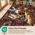 thumbnail image 4 of Design&I 4'x6' Washable Area Rug Pet Friendly & Non-Slip Built-In Grip Forest Southwestern Border Motif Wilderness Cabin Wildlife Frame Playful for Reading Nook, Bedroom, 4 of 7