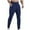 Navy, variant on Men's Legging High Elasticity Training Running Sports Bag Zipper Drying Pants Solid Color Pants Dark Gray