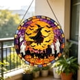 thumbnail image 3 of Fmbmuo Cute Spooky Halloween Witch-Themed Acrylic Hanging Sign , Window Suncatcher Wall Party Hanging Decorations , Front Door for Indoor Outdoor, 3 of 6