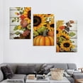 thumbnail image 4 of JRXY Fall Wall Art Canvas Pumpkin Rustic Farmhouse Sunflower Pictures 12''x16''X3 Panels 12x16x3pcs, 4 of 4
