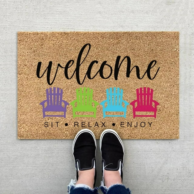Estbridg 16x24 inch Summer Floor Mats Flower Doormat Spring Doormat Outdoor Front Door Funny Door Outdoor Spring Decor Outside Door Mats Outdoor Rug for Front Door Spring Door Outdoor