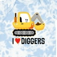 thumbnail image 4 of Inktastic Construction Truck I Love Diggers Boys or Girls Baby Bodysuit, 4 of 5