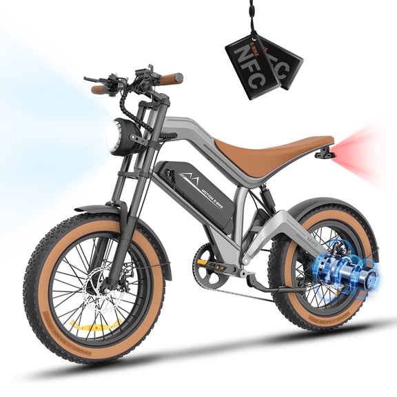 Gyrocopters Electric Bike for Adults, 1500W Motor, 20"x4" Fat Tire, E Mountain Bike, 48V/15AH, UL 2849
