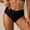 c03Black, variant on Women's Twist Bikini Bottom Moderate High Cut Swimsuit Bottom Cross V Cut Ruched Ruffles Bathing Suit Bottoms Black XL