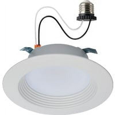 Satco 4" LED Recessed Baffle Trim Light - Dimmable, Wet Rated - White