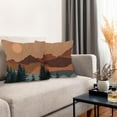 thumbnail image 6 of Boho Throw Pillow Covers,Boho Pillow Cover,Boho Mountain Nature Landscape Forest Linen Throw Pillow Covers 18 x 18 Set of 2,Boho Landscape Mountain for Bed Home Room Sofa Decorations Decor, 6 of 6
