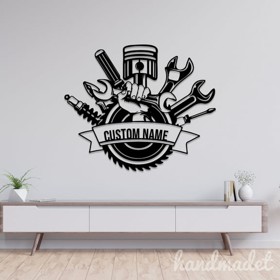 Handmadetneonsign Wrench Mechanic Metal Wall Art Light, Mechanic Metal Sign Wall Decor, Home Metal Decor 57681