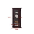 thumbnail image 3 of Didan Corner Accent Display Curio Cabinet, Cherry Wood, 3 of 3