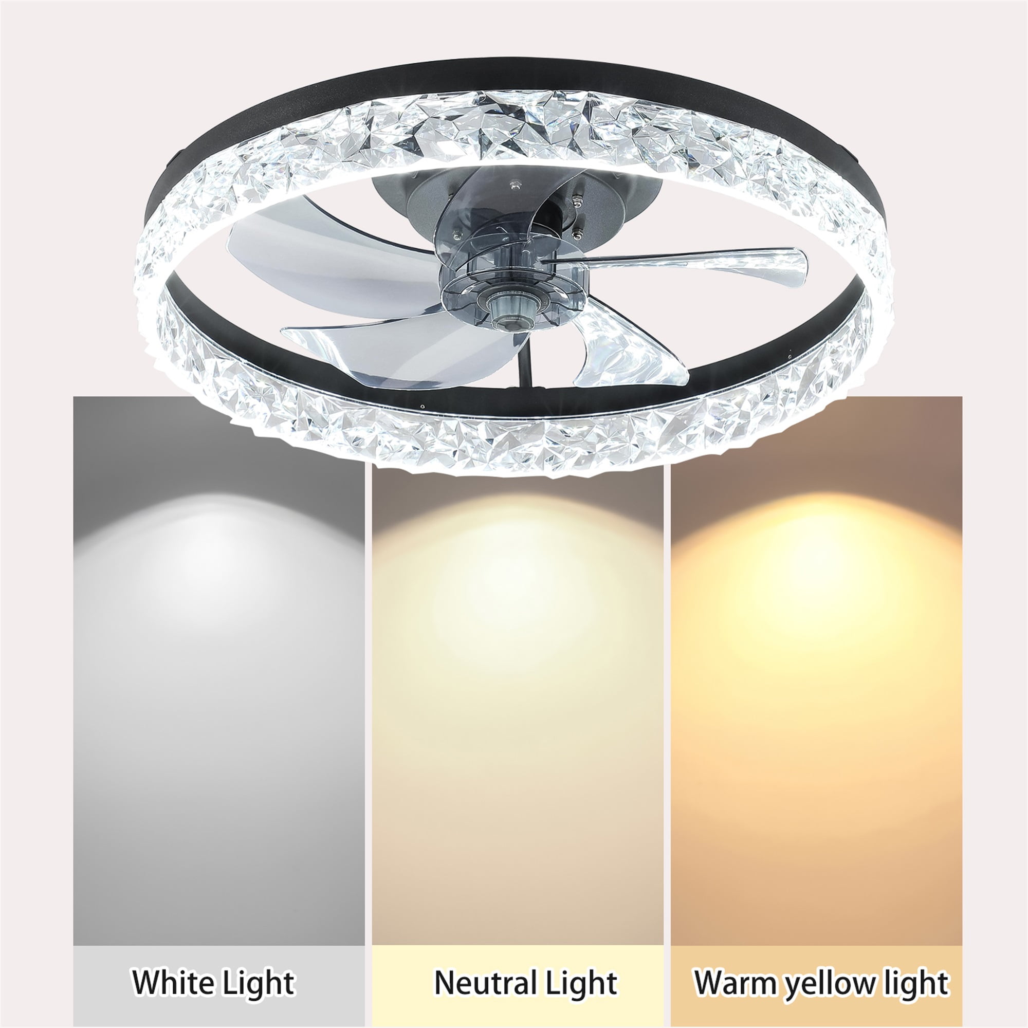 Spaco Ceiling Fan with Lights for Home Remote Control, Dimmable LED Spaco Ceiling Fan with Lights for Home Remote Control, Dimmable LED