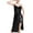 Black, variant on 2024 Womens Summer Sexy Hot Lace Mid-Length High-Waisted Split Home Nightdress