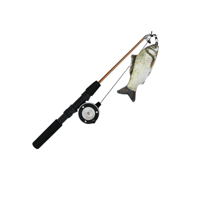 Guardoinrt Plastic Turn Playtime Into Interactive Adventure Fishing Rod Cat Toy Easy To Cat Fishing Rod Toy grass carp