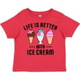 thumbnail image 3 of Inktastic Life is Better with Ice Cream Boys or Girls Toddler T-Shirt, 3 of 5