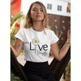 thumbnail image 2 of Live Simply Daisy T-Shirt Women -Image by Shutterstock, Female 4X-Large, 2 of 4