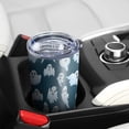 thumbnail image 5 of 20oz Tumblers Dark Blue Halloween Ghosts Stainless Steel Vacuum Insulated Double Wall Travel Tumbler Cups Mug with Lid and Straw,Cleaning Brush for Cold & Hot Drinks, 5 of 7