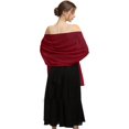 thumbnail image 1 of ORUYROP Châle Foulard Enveloppements Doux Chiffon Dentelle Pashmina pour Robes de Soirée pour occasions Formelles, 1 of 6