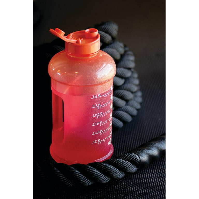 Mainstays 18 fl oz Plastic Clear Water Bottle with Stainless Steel Screw  Cap Lid and Strap