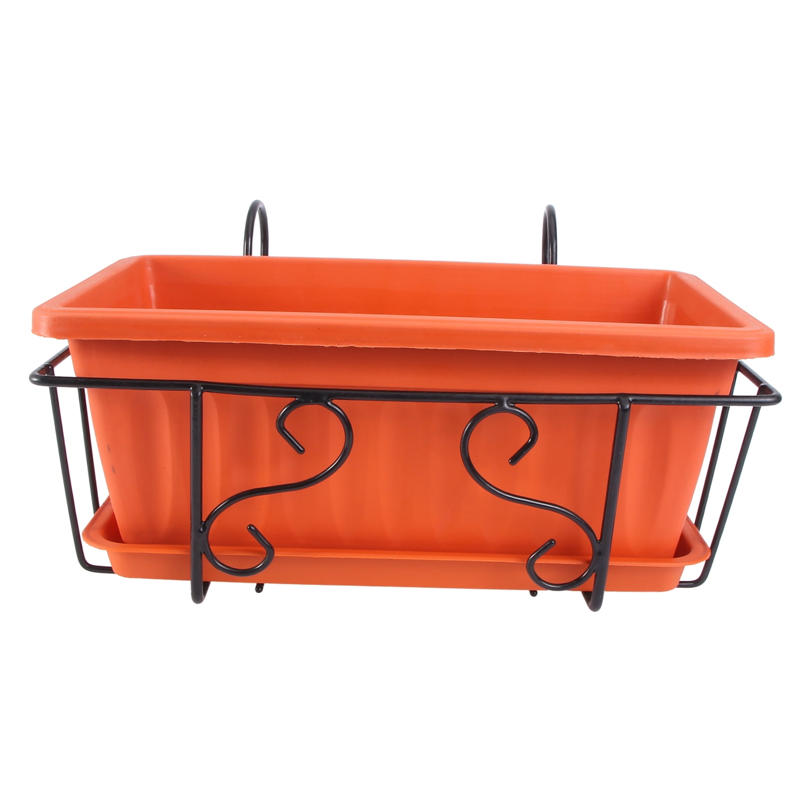 Window Boxes Outdoor with Brackets Hanging Flower Plant Pot