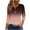 Pink, variant on Fashion 3/4 Sleeve Summer Tops for Womens 2024 Plus Size Casual Printing T-shirt Buttons Blouse V-Neck Casual Tops