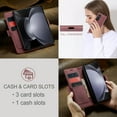 thumbnail image 4 of for Galaxy Z Fold 5 Wallet Case with [RFID Blocking] Retro Premium PU Leather Flip Folio Strong Magnetic Closure, Kickstand, Card Slots, Flip Book Style Cover For Samsung Galaxy Z Fold 5,
Winered, 4 of 11