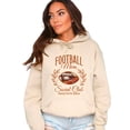 thumbnail image 3 of Football Mom Social Club Hoodie for Women Game Day Cheering From the Sidelines Pullover, Sand Hoodie, M, 3 of 8