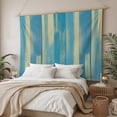 thumbnail image 3 of Blue Yellow Tapestry for Bedroom Wall Hanging Tapestry, Vintage Farmhouse Abstract Wooden Grain Ceiling Backdrop Tapestries Poster Blanket Wall Decor for Teens Room Living Room Dorm 55" x 73", 3 of 8