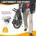 thumbnail image 2 of Wheelchairs for Adults Transport Wheelchair Only 20 Lbs with 4 Shock-Absorbing Pumps Portable Ultra Light Elderly Wheelchair Equipped Removable Flip Armrests Locking Handbrake Support 220 Lbs, 2 of 8