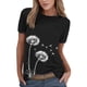 thumbnail image 1 of Gibobby Blusa Casual Para Mujer Camiseta con estampado de y flores de manga corta con cuello redondo y moda informal de verano para mujer（Blanco， XL), 1 of 4