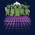 thumbnail image 2 of Boy's Minecraft Creeper Holographic Grid Floor Graphic Tee Navy Blue X Small, 2 of 4