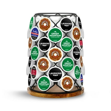 Keurig Wood & Wire Storage Carousel, Coffee Pod Storage, Holds up to 49 Keurig K-Cup Pods, Black