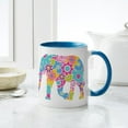 thumbnail image 4 of CafePress - Floral Elephant - 11 oz Ceramic Mug - Novelty Coffee Tea Cup, 4 of 4