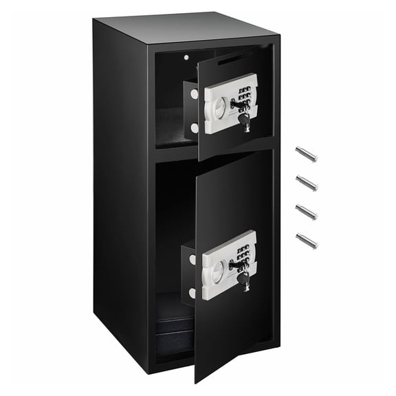 Large Double Door Safe Box 2.6 cu ft Steel Safe with Digital Lock for Money Gun Jewelry