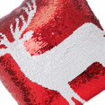 thumbnail image 3 of Rojo de lentejuelas copo de nieve Reno letra patrón sofá decoración del hogar fundas de almohada de coche funda de almohada suave funda de almohada 40x40cm kenally JR0775-04, 3 of 5