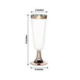 thumbnail image 3 of HLONK 12 Pack | 6oz Gold Rim Glittered Plastic Champagne Glasses  Disposable Flutes With Detachable Base, 3 of 11