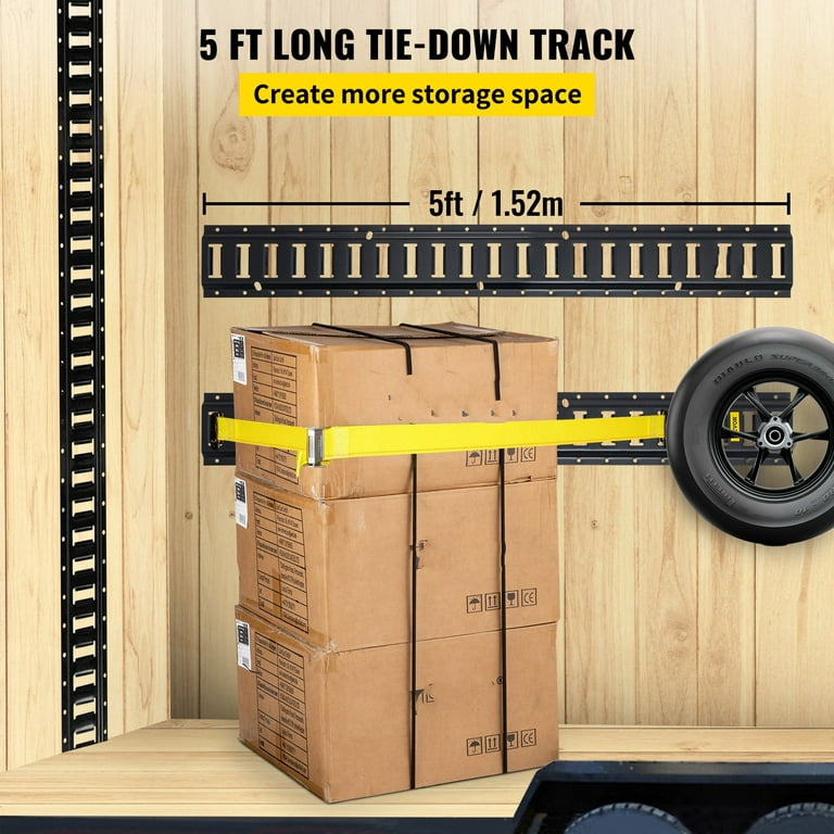 VEVOR E Track Tie Down Rails 4PCs 4-Feet E Track Rails Enclosed Cargo  Trailer