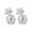Silver, variant on 1 Pair 20G Stainless Steel Flower  Ear Studs,for Cartilage Conch Helix Flat Piercing