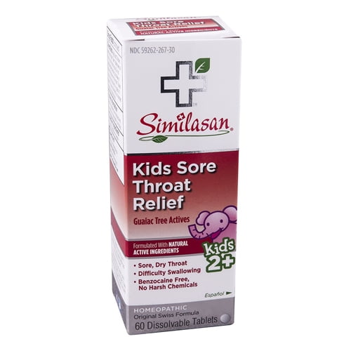 Similasan Kids Sore Throat Relief with Guaiac Tree Activies Tablets, 60