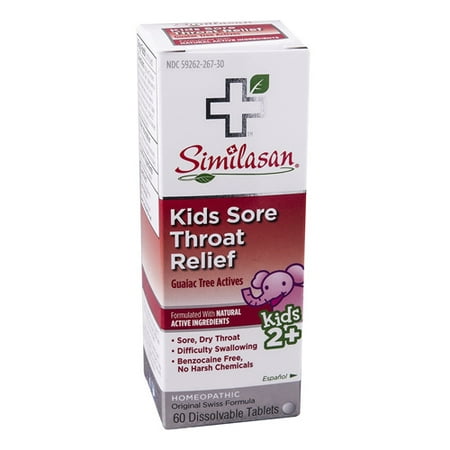 UPC 094841256177 product image for Similasan Kids Sore Throat Relief with Guaiac Tree Activies Tablets, 60 Ea | upcitemdb.com