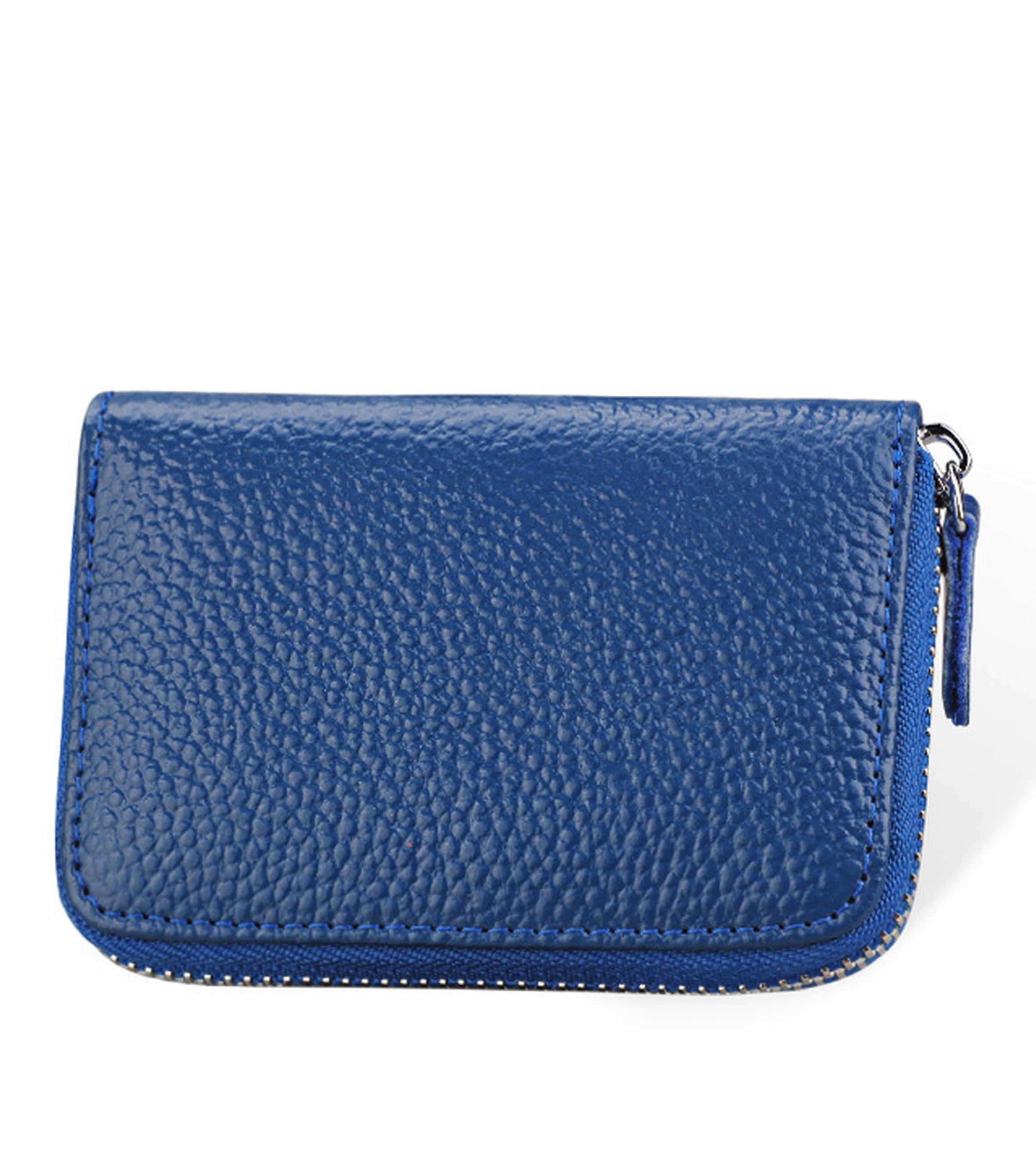 Genuine Leather Wallet Business ID Credit Card Case Storage Bag Holder Men Women 
