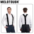 thumbnail image 5 of MELOTOUGH Men's Suspenders 2 Inch Wide Elastic Y Back Suspenders for Men Heavy Duty Suspender with Strong Clip for Pants, 5 of 9
