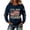 Navy#2035FF, variant on AHMOMEI 250 Anniversary USA Shirt Women's America 1776-2026 250th Anniversary Long Sleeve Waffle Knit 4th of July Sweatshirt for Women