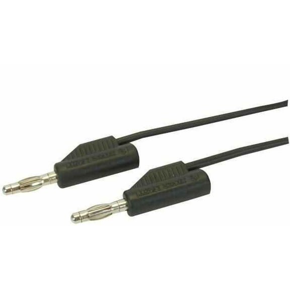 PRO SIGNAL - Black 4mm Banana Plug to Plug Test Lead - 1m