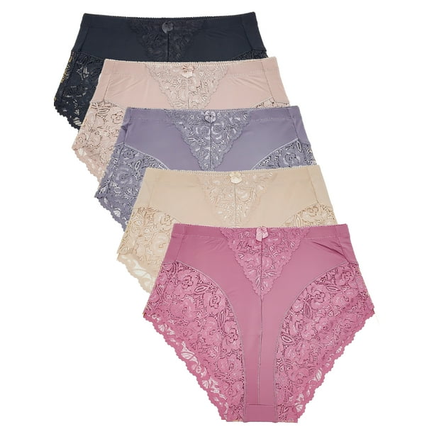 Barbra Women's Panties Light Control Lace Briefs Small to Plus Sizes