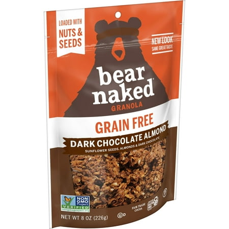 Bear Naked Dark Chocolate Almond Granola Cereal, Gluten Free, 8 oz Bag