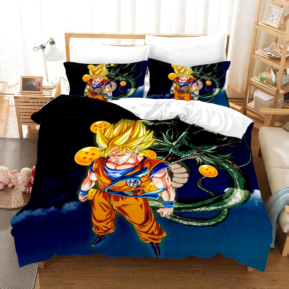 Anime Dragon Ball Z Comforter Bedding Set 3Piece Kawaii Cute Action