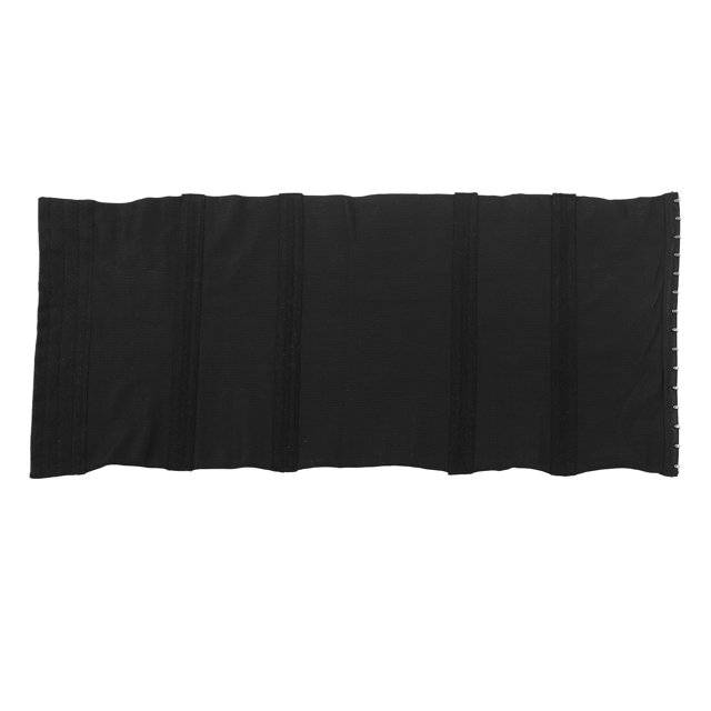 Corsé de entrenamiento de cintura negro elástico transpirable suave de doble capa corsé Ceñidor de cintura para Fitness recuperación posparto S
