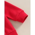 thumbnail image 6 of BemeyourBBs Toddler Baby Boy Valentines Day Outfits Letter Embroidery Long Sleeve Striped Sweatshirt and Joggers Pants Set Spring Clothes, 6 of 9