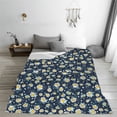 thumbnail image 5 of Pofeuu Daisy Floral B Print Ultra-Soft Micro Fleece Blanket,for Bed Or Sofa,All Season Throw Blankets Flannel Blanket-60"x50", 5 of 7