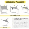 thumbnail image 4 of Rainleaf 10x10x10ft Triangle Sun Shade Sail Waterproof UV Protection Sun Shade Sail for Outdoor Summer Beach Parking Garden Patio Yard Gray, 4 of 5