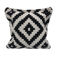 thumbnail image 2 of Laddha Home Designs Handwoven Geometric Medallion Throw Pillow Cover - 24" - Black and White, 2 of 6