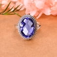 thumbnail image 2 of Iolite 925 Sterling Silver Ring, 14X10 mm Oval Gemstone Ring, Vivid Blue Ring, Christmas Gift, Unique Jewelry Ring, Adjustable Ring V3119R215828, 2 of 4